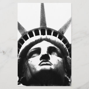 Black & White Statue of Liberty Stationery