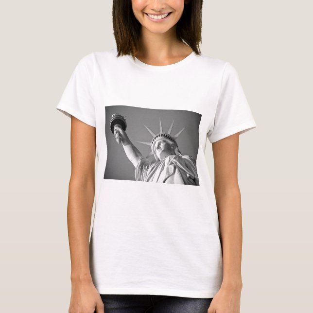 Black White Statue of Liberty T-Shirt (Front)