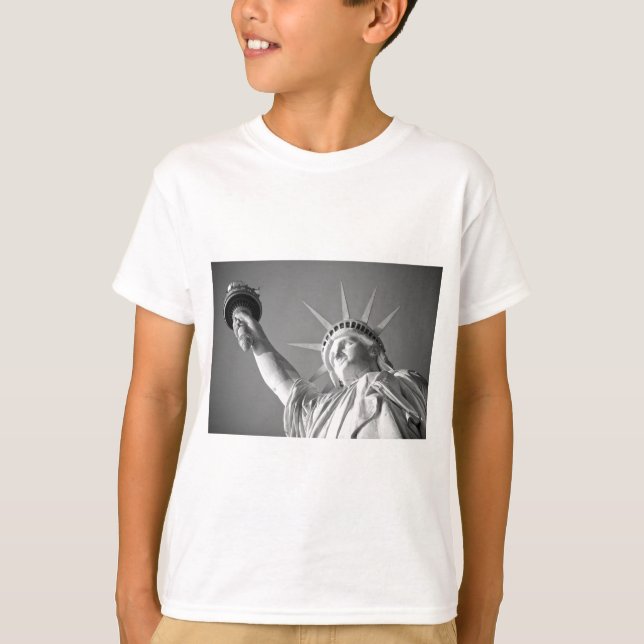 Black White Statue of Liberty T-Shirt (Front)