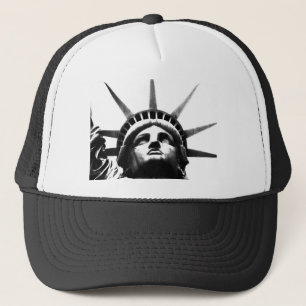 Black & White Statue of Liberty Trucker Hat