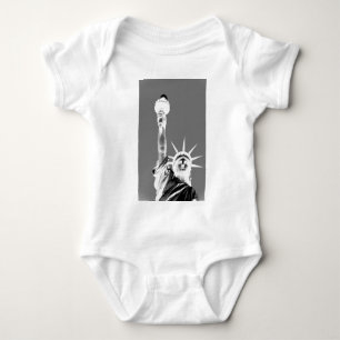 Black & White Statueof Liberty New York City Baby Bodysuit