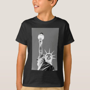 Black & White Statueof Liberty New York City T-Shirt