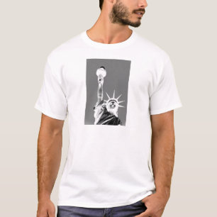 Black & White Statueof Liberty New York City T-Shirt