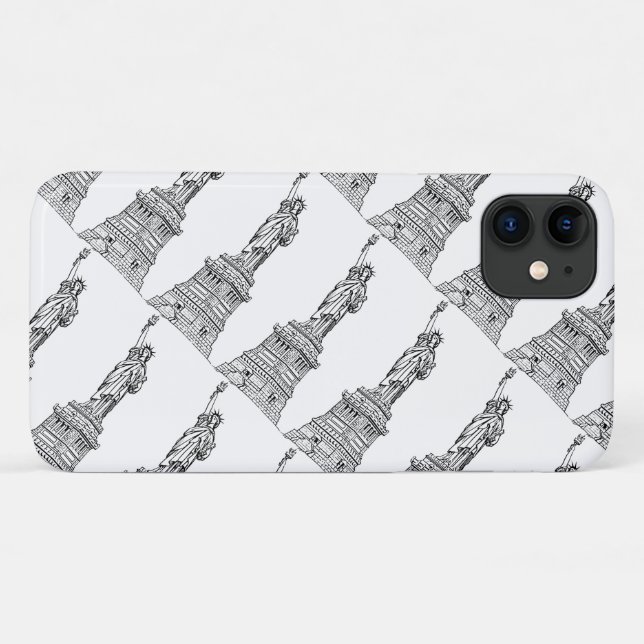 Black & White Staute of Liberty Case-Mate iPhone Case (Back (Horizontal))