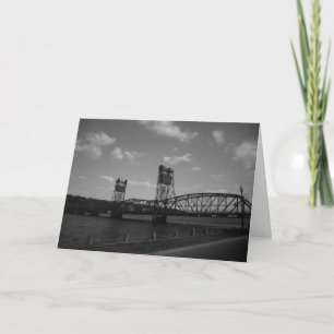 Black & White Stillwater Lift Bridge Get Well Card