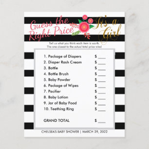 Black & White Stripe - Baby Girl - Right Price Flyer