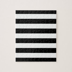 Black White Stripe Frustrating Jigsaw Puzzle