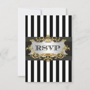 Black White Stripe  RSVP 1