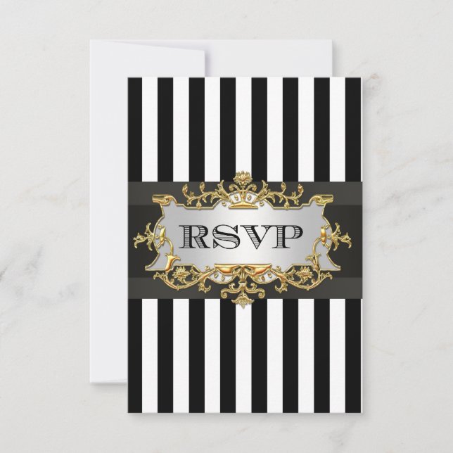 Black White Stripe RSVP 2 (Front)