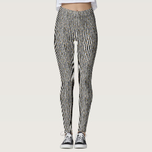 Black & white stripe stars leggings