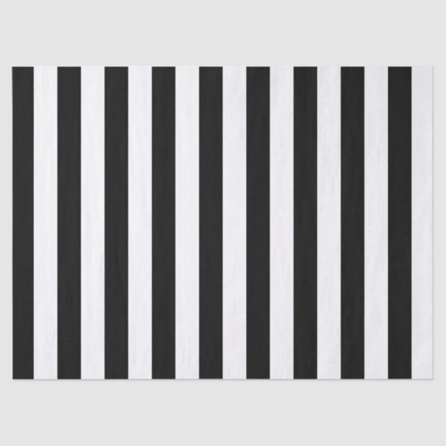 Black & White Stripe Tissue Paper (Front)