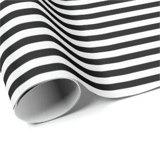Black | White Stripe Wrapping Paper