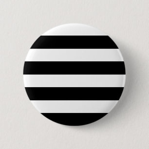Black & White Striped 6 Cm Round Badge
