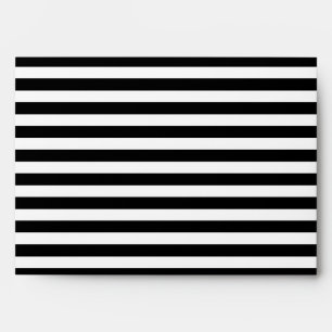 Black & White Striped Envelope