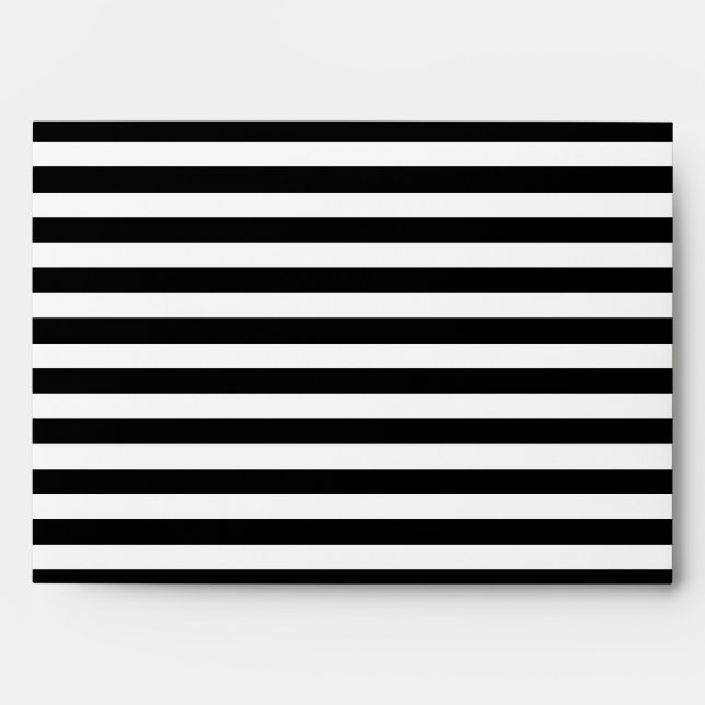 Black & White Striped Envelope (Front)