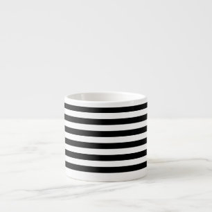 Black & white striped espresso cup