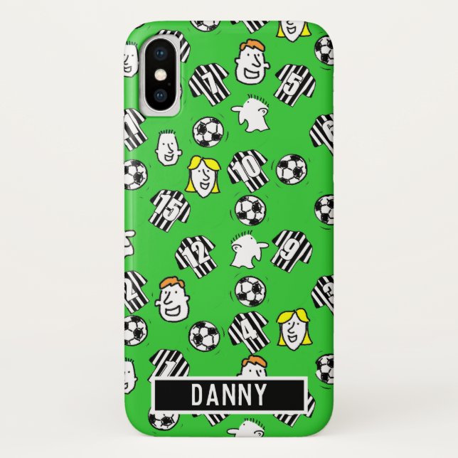 Black & White Striped Football Shirts. Case-Mate iPhone Case (Back)