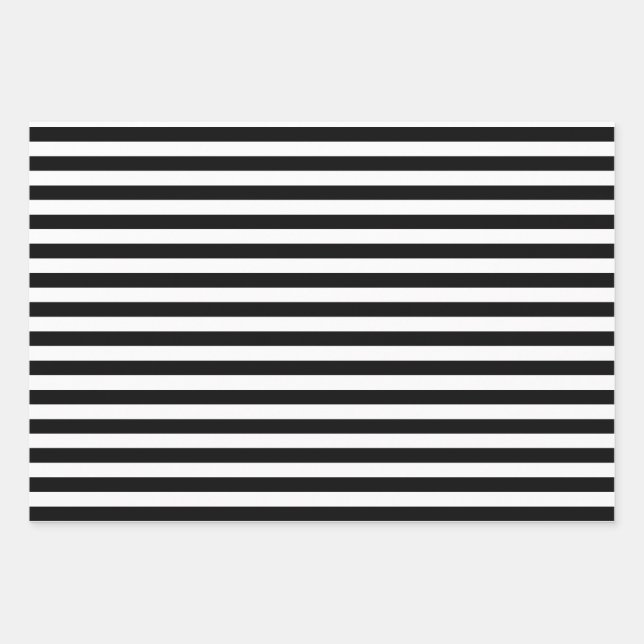 Black & white striped gift paper (Front)