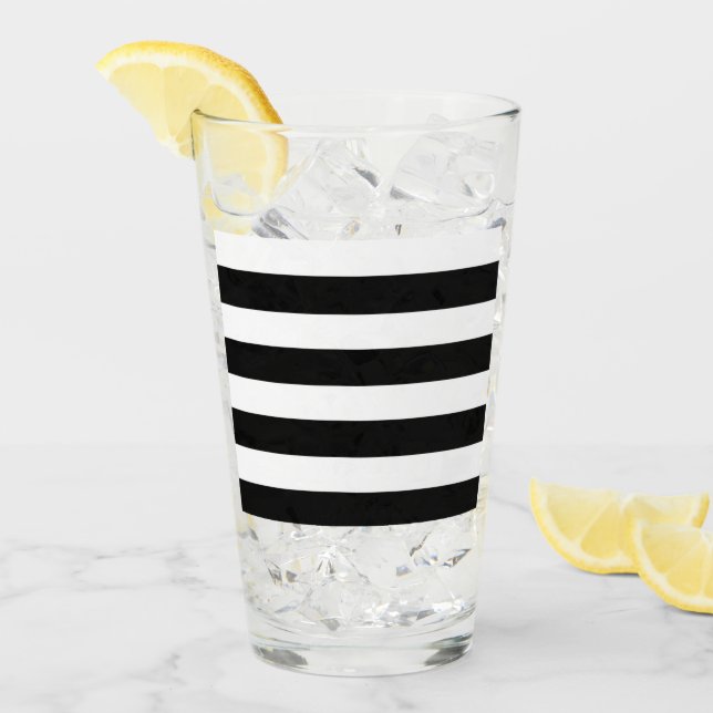 Black & White Striped Glass (Front Ice)