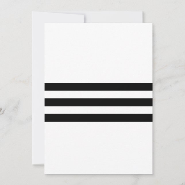 Black & White Striped Invitation (Front)
