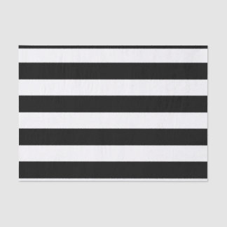 Black White Striped Modern Wedding Party Tissue Paper