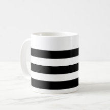 Black & White Striped Mug