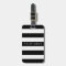 Black & White Striped Personalised Luggage Tags