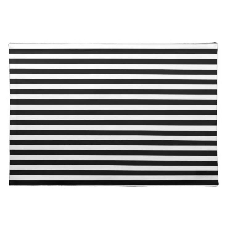 Black & White Striped Placemat Zazzle