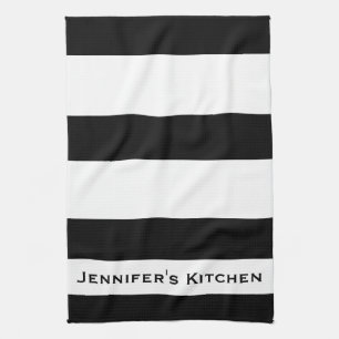 Black & White Striped Stripe Kitchen Towels Towel