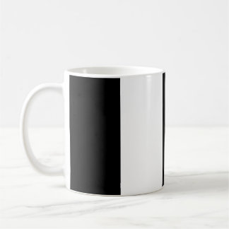 Black & white striped vertical coffee mug