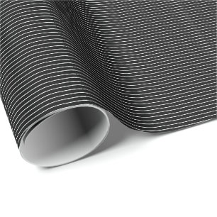 Black White Stripes Camouflage Patterns Elegant Wrapping Paper
