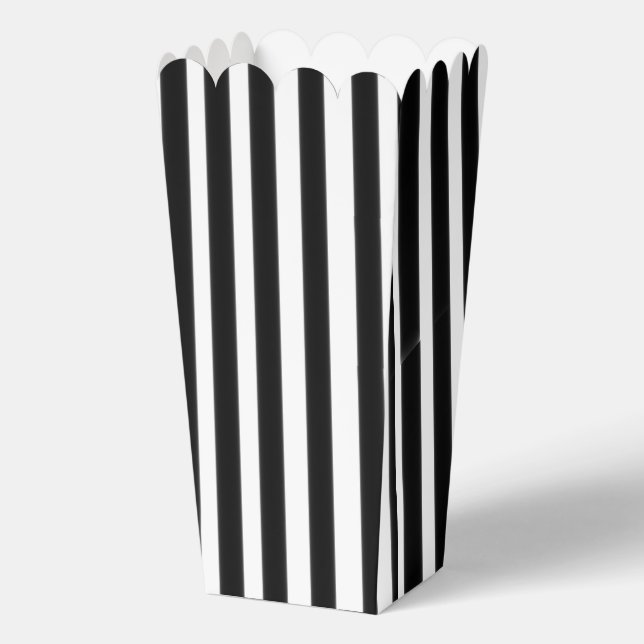 Black White Stripes Favour Box (Front)