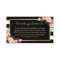 Black White Stripes Floral Wedding Insert Card