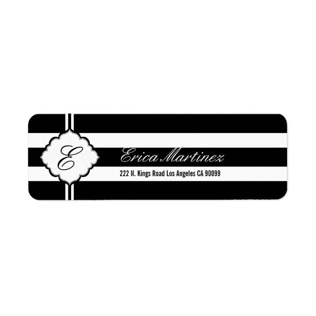 Black & White Stripes Geometric Pattern (Front)