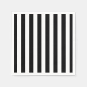 Black & White Stripes Halloween Party Napkin
