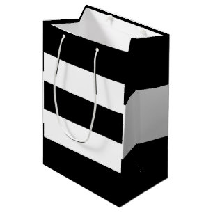 Black White Stripes Medium Gift Bag