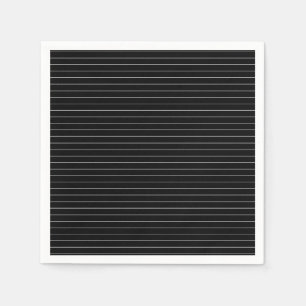 Black white stripes modern pattern napkin