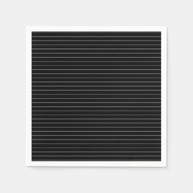 Black white stripes modern pattern napkin (Front)