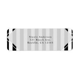 Black & White Stripes Modern Striped Invitation