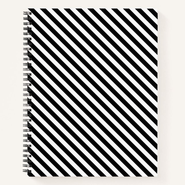 Black/White Stripes Notebook (Front)