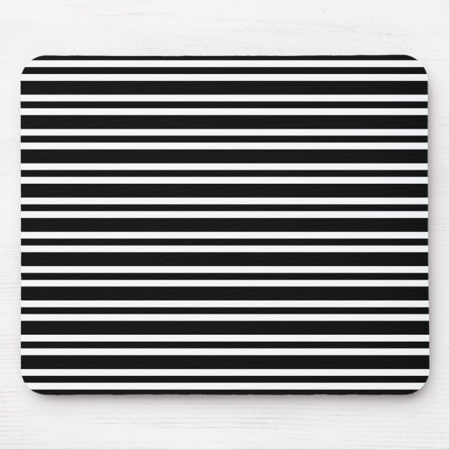 Black White Stripes Seamless Pattern Mouse Mat (Front)