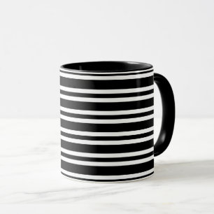 Black White Stripes Seamless Pattern Mug