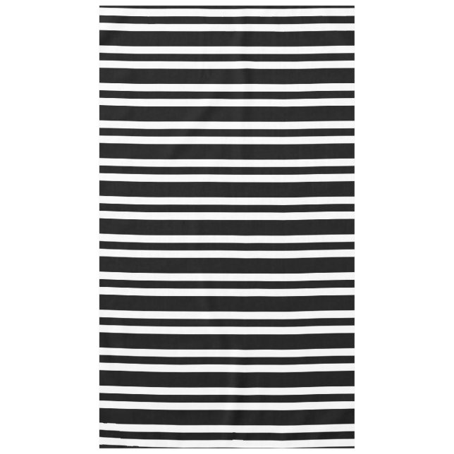 Black White Stripes Seamless Pattern Tablecloth (Front)