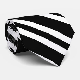 Black White Stripes Seamless Pattern Tie