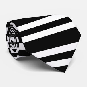 Black White Stripes Seamless Pattern Tie