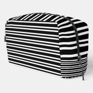 Black White Stripes Seamless Pattern Toiletry Bag