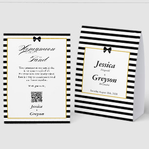 Black White Stripes Wedding In Loving Memory List