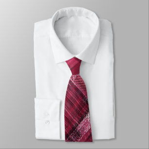 Black, white strokes and stripes on burgundy. tie