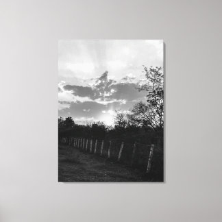 Black & White Sunset Photo Print Canvas Wall Decor