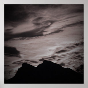 Black & White Sunset Poster